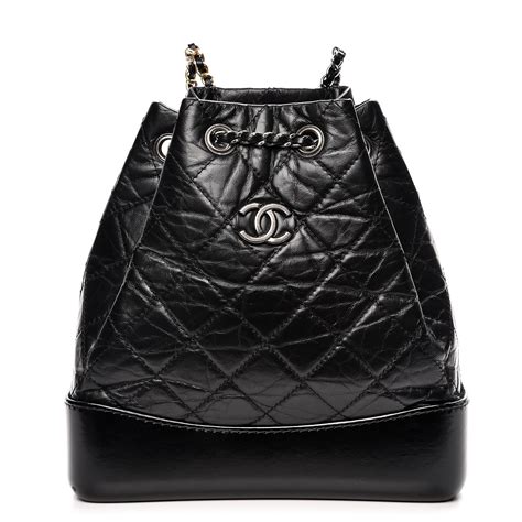 chanel black nylon backpack|chanel gabrielle backpack price.